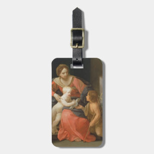 Madonna och barn med St John det baptistiskt Bagagebricka