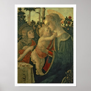 Madonna och barn med St John det baptistiskt (den Poster