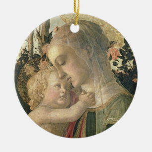 Madonna och barn med St John det baptistiskt, Julgransprydnad Keramik