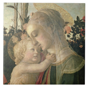 Madonna och barn med St John det baptistiskt, Kakelplatta