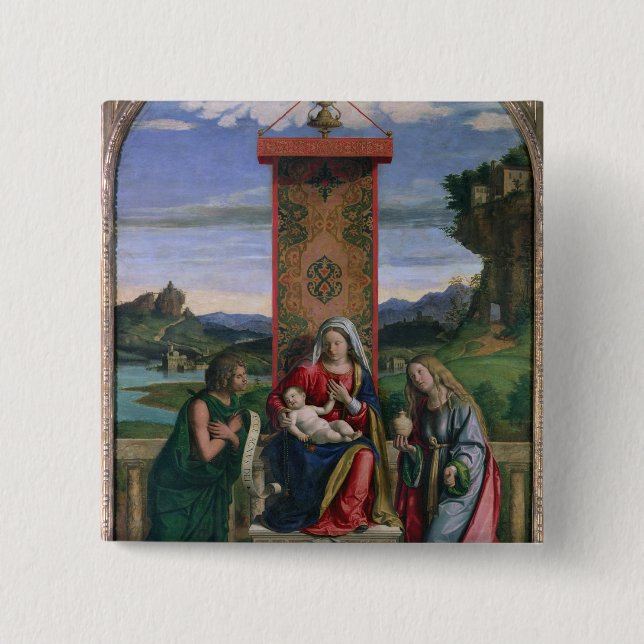 Madonna och barn med St John det baptistiskt och Knapp (Framsida)
