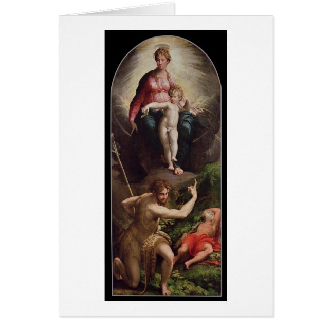 Madonna och barn med St John och St Jerome, 15 Hälsningskort (Framsidan)