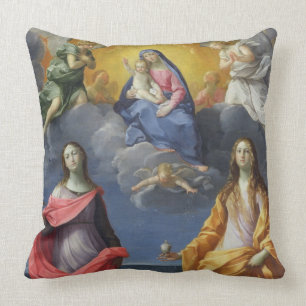 Madonna och barn med St. Lucy och Mary Magdalene Kudde