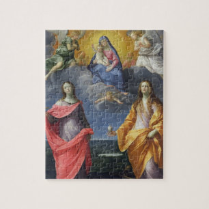 Madonna och barn med St. Lucy och Mary Magdalene Pussel