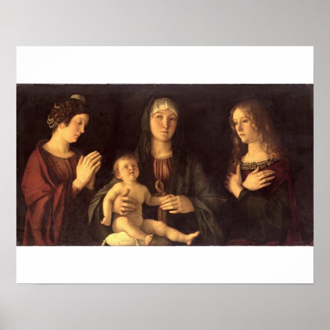 Madonna och Barn med St. Mary Magdalene och St. Poster (Framsidan)