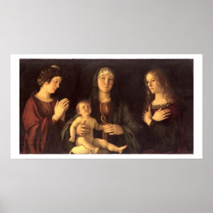 Madonna och Barn med St. Mary Magdalene och St. Poster