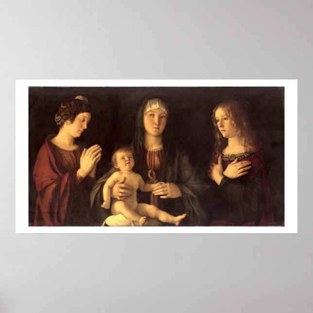 Madonna och Barn med St. Mary Magdalene och St. Poster (Framsidan)