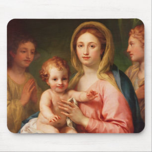 Madonna och barn med två änglar, 1770-73 musmatta