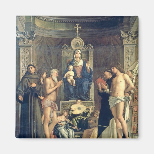 Madonna och barn mellan SS. Francis, J Magnet (Framsidan)