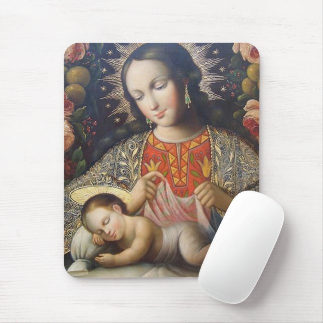 Madonna och barn musmatta (Med mus)