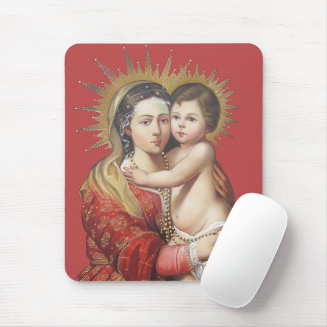 Madonna och barn musmatta (Med mus)