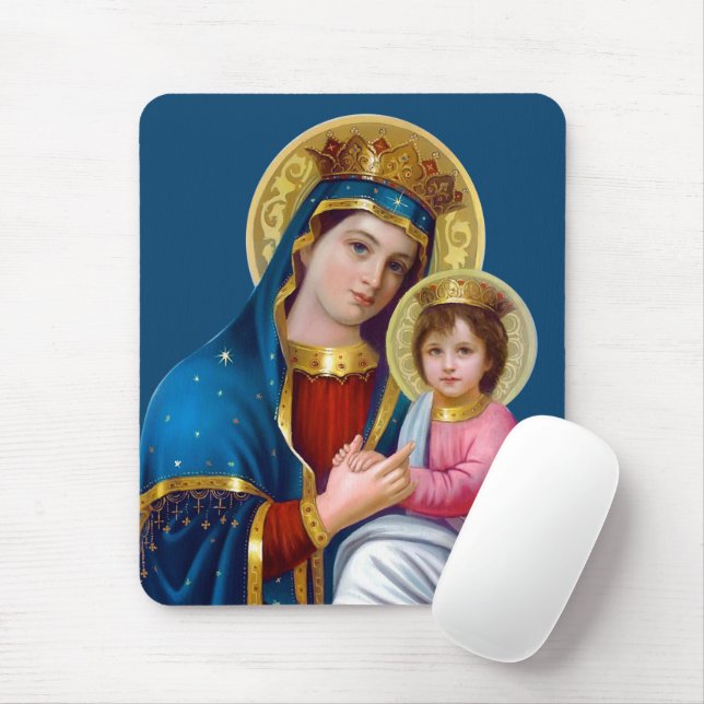 Madonna och barn musmatta (Med mus)