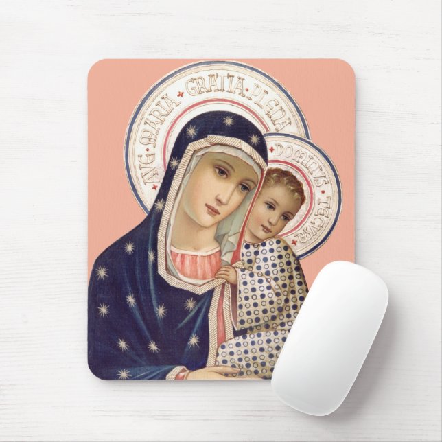 Madonna och barn musmatta (Med mus)