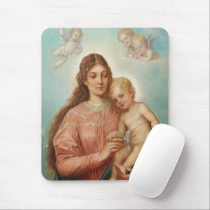 Madonna och barn musmatta