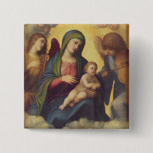 Madonna och barn och barn i härlighet, c.1520 knapp