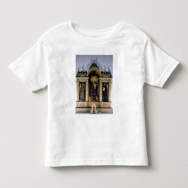 Madonna och barn och Saints (triptychaltarpiecen) T Shirt (Framsida)