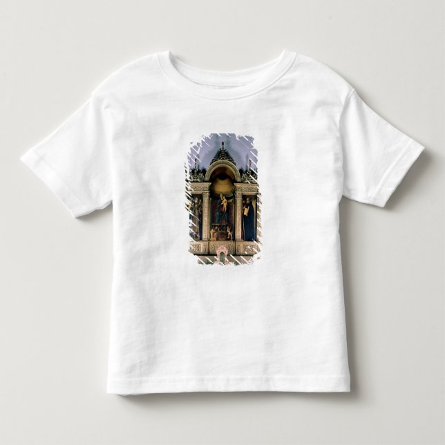 Madonna och barn och Saints (triptychaltarpiecen) Tee (Framsida)