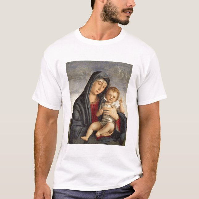 Madonna och barn (olja på panel) 2 t-shirt (Framsida)