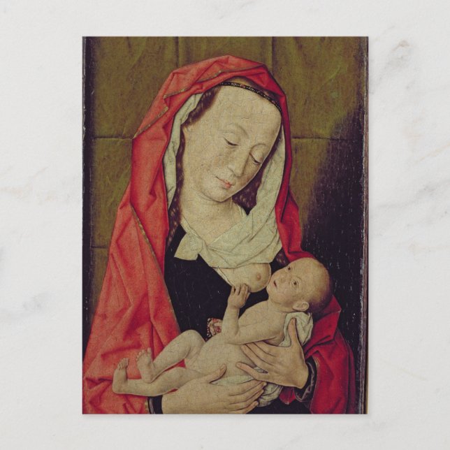 Madonna och barn (panel) vykort (Framsida)