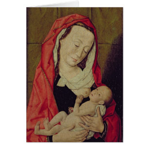 Madonna och barn (panelen) hälsningskort