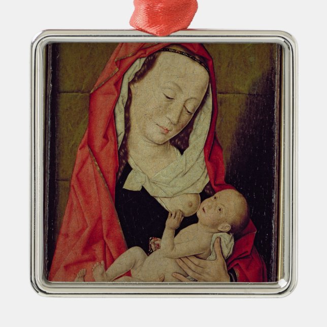 Madonna och barn (panelen) julgransprydnad metall (Framsidan)