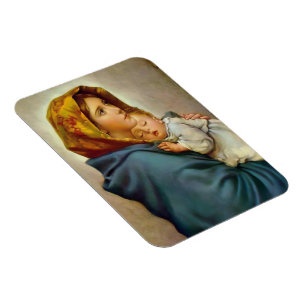 Madonna och barn Roberto Ferruzzi Madonnina Maria Magnet