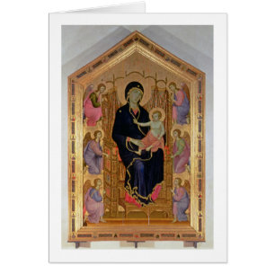 Madonna och barn (Rucellai Madonna) 1285 (tempera Hälsningskort