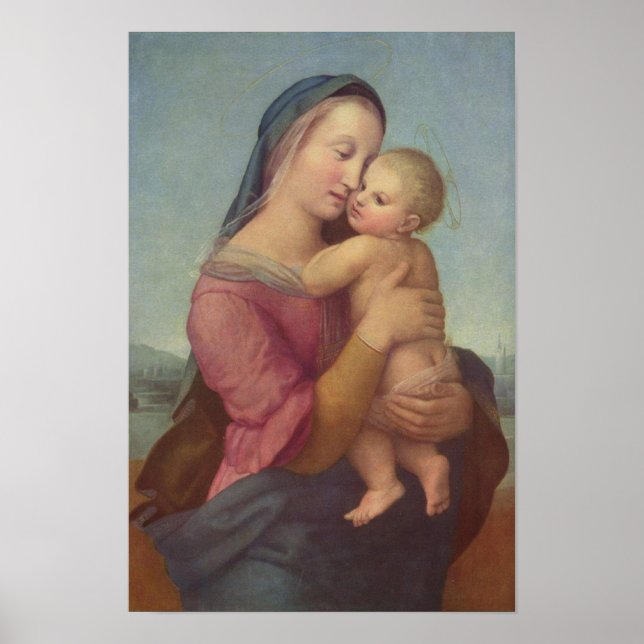 Madonna och barn (Tempi Madonnan) av Raphael Poster (Framsidan)