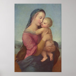 Madonna och barn (tempona Madonna) vid Raphael Poster