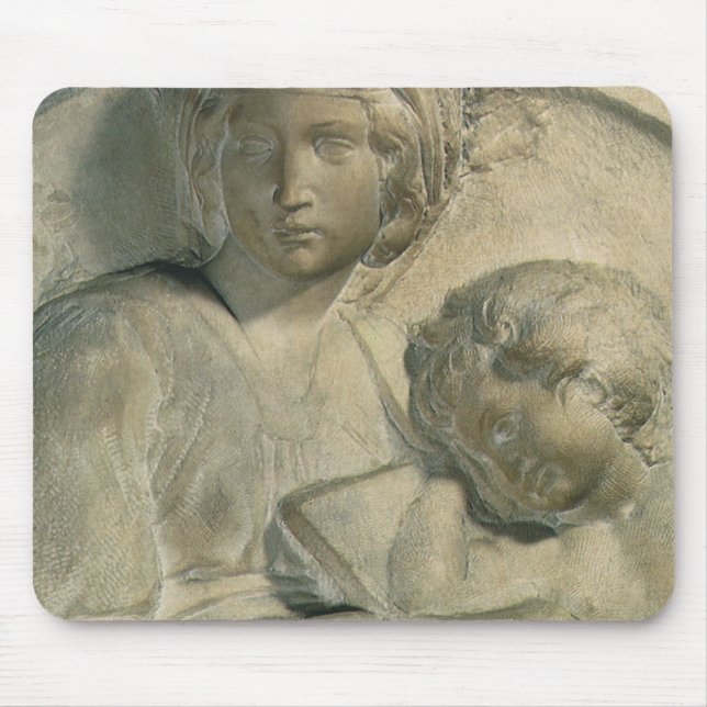 Madonna och barn, Tondo Pitti av Michelangelo Musmatta (Framsidan)