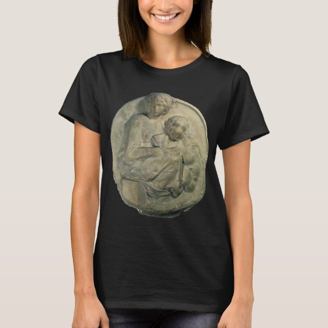 Madonna och barn, Tondo Pitti av Michelangelo Tee (Framsida)