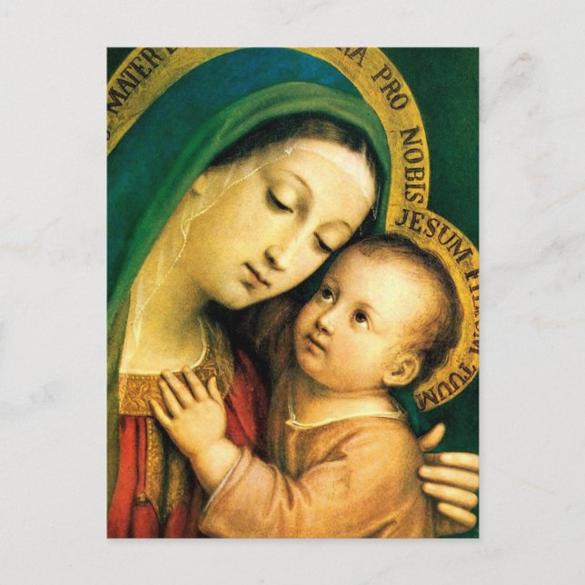 MADONNA OCH BARN VYKORT (Framsida)
