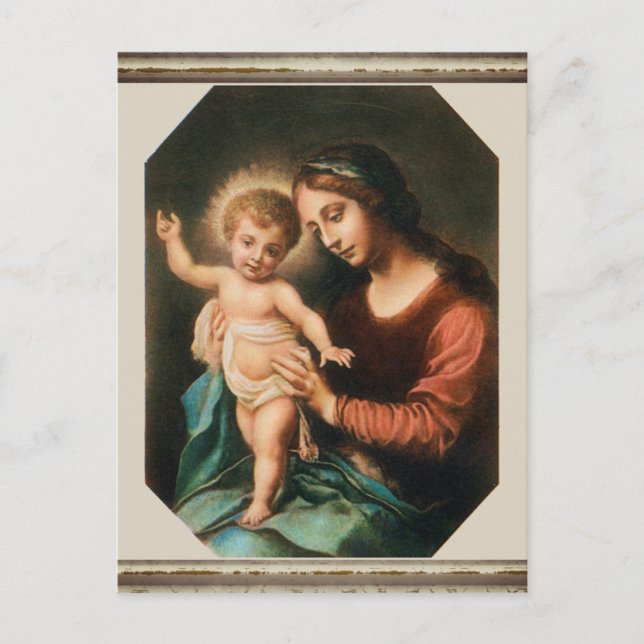 Madonna och barn vykort (Framsida)