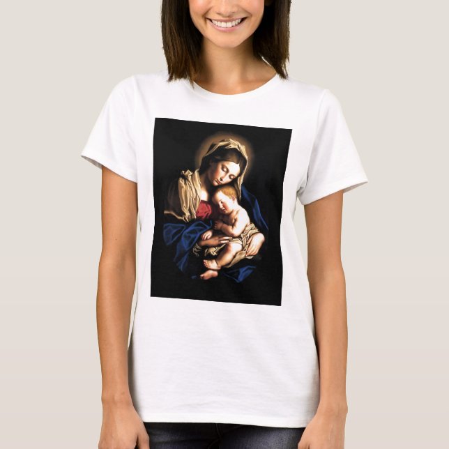 Madonna och barnanpassningsbarskjorta tröja (Framsida)
