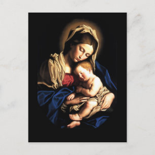 Madonna och barnanpassningsbarvykort vykort