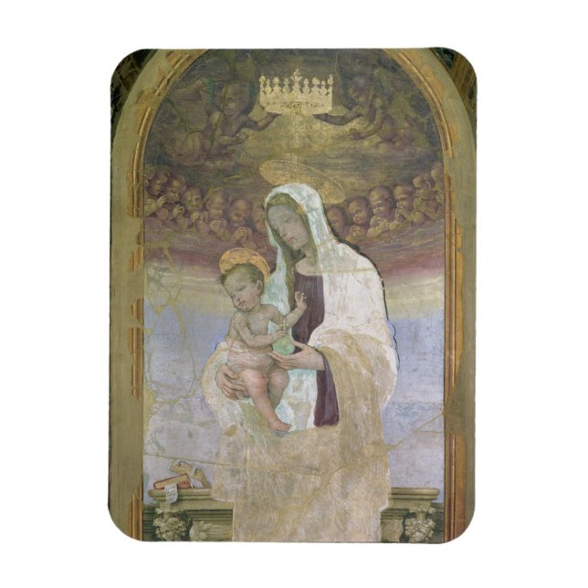 Madonna och Barnet, en detalj från tabernacl Magnet (Vertikal)