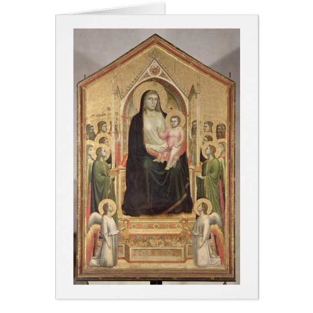 Madonna och barnet installerar, c.1300-03 hälsningskort (Framsidan)