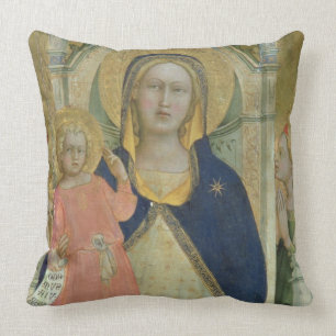 Madonna och barnet installerar med Saints, Kudde