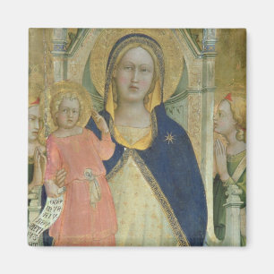 Madonna och barnet installerar med Saints, Magnet