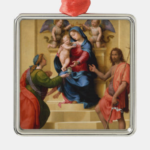 Madonna och barnet installerar med Saints Mary Julgransprydnad Metall
