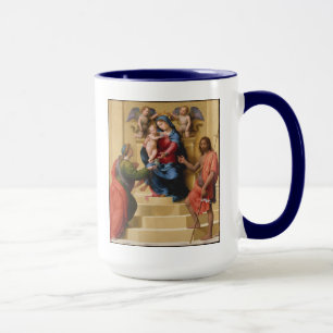 Madonna och barnet installerar med Saints Mary Mugg