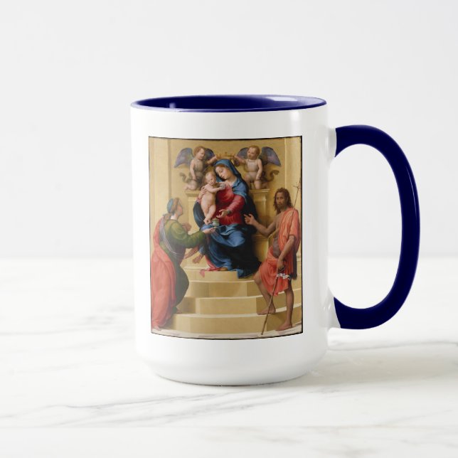 Madonna och barnet installerar med Saints Mary Mugg (Höger)