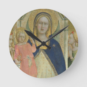 Madonna och barnet installerar med Saints, Rund Klocka