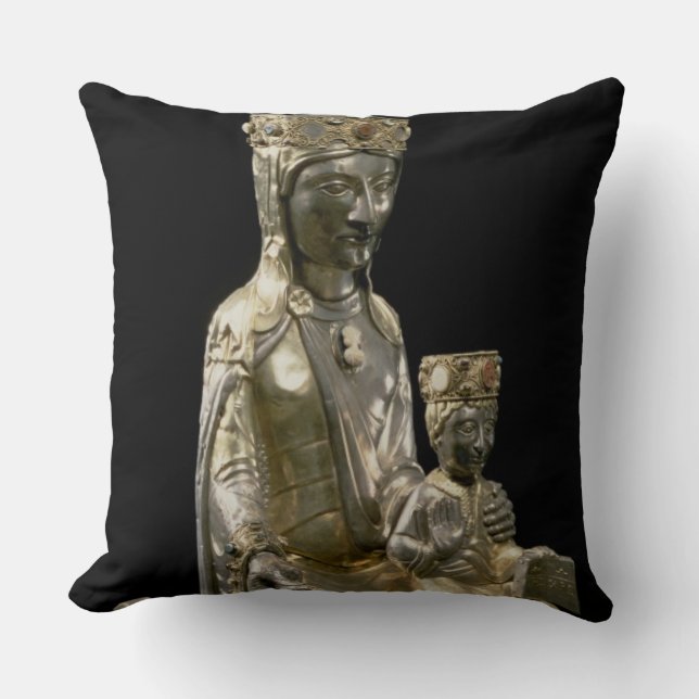 Madonna och barnet installerar, statuetten, kudde (Framsida)