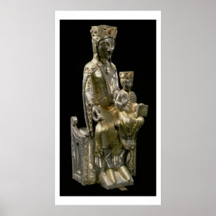 Madonna och barnet installerar, statuetten, poster