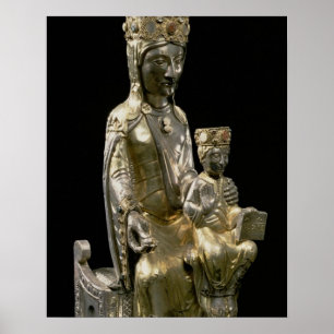 Madonna och barnet installerar, statuetten, poster
