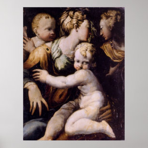 Madonna och Barnet, John Baptist... Skriv ut Poster