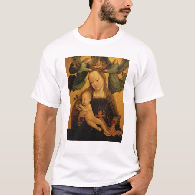 Madonna och barnet krönade vid två änglar, c.1520 tee shirt (Framsida)