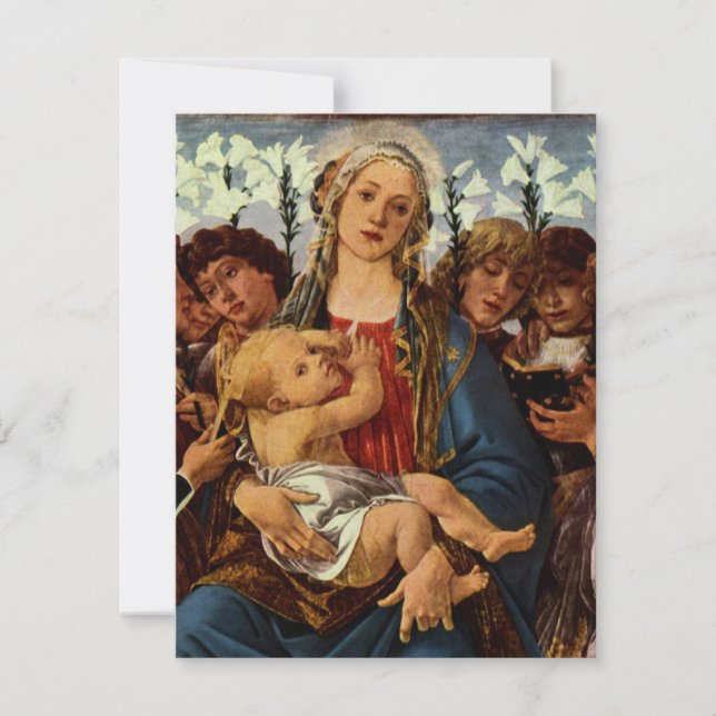 Madonna och Barnet med åtta Änglar av Botticelli (Framsida)