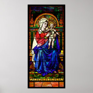 Madonna och barnglaset poster